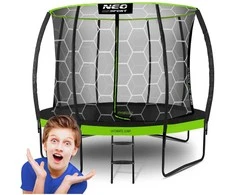 Lauko trampolinas su vidiniu apsauginiu tinklu, 312 cm apvalus trampolinas, trampolinas kieme, sodo trampolinas
