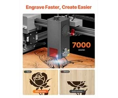 Lazerinis graviruoklis medienai odai stiklui metalui, 20W uždara lazerinio pjovimo mašina, 300x300mm darbinis plotas, 7000mm/min graviravimo greitis, 1 klasės sauga, CNC staklės