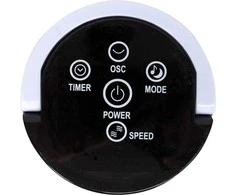 Toya LED bokštinis ventiliatorius 95.5cm su pulteliu, tylus, grindinis, elektrinis