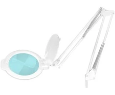 Activeshop Kosmetologinė lempa LED su lupa ir stovu GLOW MOONLIGHT 5D/6 10W Baltas