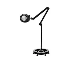 LED didinamoji lempa su stovu, 60 SMD LED, juoda, manikiūrui, kosmetinėms procedūroms, detaliems darbams, apžiūros lempa