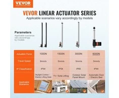 Linijinis Pavaros Komplektas, 760 mm Eiga, 1000 N Jėga, IP54, Elektriniai Pavarų Varikliai Baldams, Automatikai, Pramoniniai