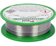 Lituoklio alavas su fluxu 0.7mm, bešvinis, 100g ritė litavimui