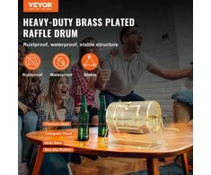 Loterijos būgnas renginiams, žalvariu dengtas besisukantis narvas, talpina 2500 bilietų, metalinis loterijos būgnas, bingo būgnas
