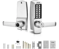 Mechaninis kodinis durų užraktas, 35-65 mm durims, be rakto, kombinacinis, skaitmeninis
