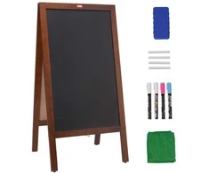 Medinė A formos kreidinė lenta, dvipusė kreidinė lenta namams, restoranui, vestuvėms, 60 x 90 cm nešiojama kreidinė lenta