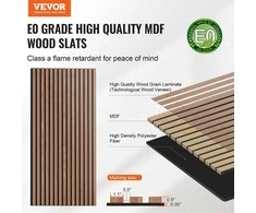 Medinės akustinės panelės 1200x600 mm sienų dekoravimui, riešuto spalvos garso slopinimo panelės, modernios garso izoliacijos panelės