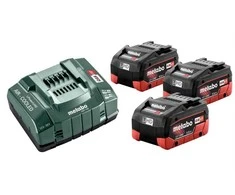 Metabo 18V LiHD akumuliatorių ir įkroviklio rinkinys, skirtas elektriniams įrankiams, 3 akumuliatorių paketas, akumuliatoriniai elektrinių įrankių akumuliatoriai