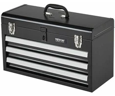 Metalinė įrankių dėžė, nešiojama metalinė dėžė su stalčiais, maža metalinė įrankių dėžė, 20.5 cm organizatorius, rakinama, milteliniu būdu dažyta dėžė