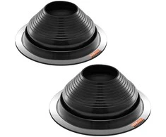 Metalinio stogo vamzdžio sandarinimo dangčiai 150-280 mm vamzdžiams, aukštai temperatūrai, juodas EPDM, 2 vnt. stogo ventiliacijos vamzdžio dangtis