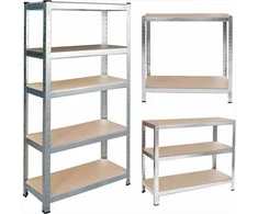 Metalinis sandėliavimo lentynų blokas, 180 x 100 x 50 cm, tvirtas 5 lentynų blokas, sidabrinės garažo lentynos, pramoninis sandėliavimo stovas