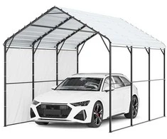 Metalinis stoginė, 3x4.5x3.15m sunkiasvorė automobilių pastogė, lauko garažas valtims, atspari oro sąlygoms automobilių apsauga