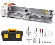 Metalinis tekinimo staklės 220x1000mm, automatinis padavimas, 1250W bešepetėlis variklis, tikslus stalinis tekinimo įrenginys, metalo apdirbimo staklės, mini tekinimo staklės