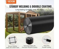 Metalinis tinklas vištidėms, tvoros nuo triušių ir gyvačių, paukščių aptvarai, cinkuotos vielos tinklo ritinys, 1.06 mm vinilu dengta tvora, sodo apsauginis tinklas