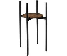 Metalinių gėlių stovas TORRE RUSTIC 60 cm, juodas, plieno augalų stovas, gėlių ekspozicija namams, metalinis stovas gėlėms (Ekspozicinė prekė)