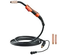 MIG suvirinimo pistoletas 250A, su 4.57 metro kabeliu, 0.89/1.14 mm suvirinimo vieloms, suvirinimo aparato pistoletas
