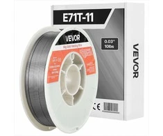 Miltelinė MIG suvirinimo viela visoms padėtims, mažo purslų kiekio savaime apsauganti viela angliniam plienui, 0.8 mm skersmuo, 4.5kg ritė, suvirinimo priedai
