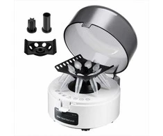 Mini centrifugos aparatas laboratoriniams eksperimentams, elektrinė tylaus veikimo kompaktiška centrifuga, „du viename“ rotorius, fiksuotas 7000 rpm greitis, nešiojama laboratorinė įranga