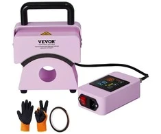 Mini kepurių terminio presavimo mašina kepurėms, 5,9 x 3,15 colio plokštė, nešiojamas kepurių terminis presas, violetinis kepurių presas, kepurių spausdinimo mašina