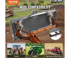 Mini krautuvo tvirtinimo plokštė, universalus 3 taškų adapteris, žemės ūkio padargų jungtis, sunkiasvorė plieninė plokštė, mini krautuvo plūgo tvirtinimas