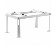 Mini Split antžeminis stovas kondicionieriams ir šilumos siurbliams, reguliuojamas antivibracinis sunkiasvoris lauko bloko laikiklis, 200 kg galia, 850x430x400 mm