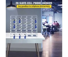 Mobiliųjų telefonų spintelė 20 lizdų su raktais klasei, biurui, sporto salei. Sieninė telefono dėžutė, saugus laikymas, akrilas