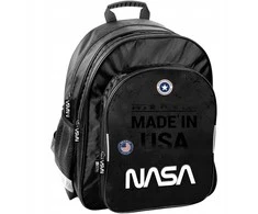 Mokyklinė kuprinė Nasa Made in USA, juoda, 38 cm