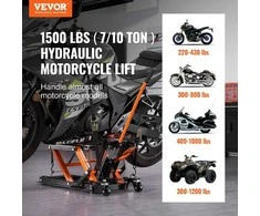 Motociklo hidraulinis keltuvas ATV, motokroso stovas, 0.7 t, juodas moto keltuvas, keturračiams