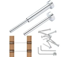 Nematomas trosų turėklų komplektas 3.2mm plieniniams lynams, metaliniams stulpams, nerūdijančio plieno, DIY turėklai, metaliniai turėklai