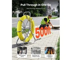 Nen Stiklo pluošto traukimo juosta sienoms, grindims, ir elektros vamzdžiams, su stovu ir užrakinimo mechanizmu, nelaidi, kabelių traukimo įrankis, vielos prastūmimo strypas