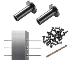Nerūdijančio plieno apsauginės įvorės 3.2mm trosui, juodos, DIY turėklai, 1/8 colio trosų apsaugos, T316 plienas, trosų turėklų apsaugos.