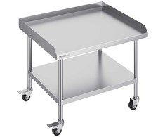Nerūdijančio plieno darbo stalas 76.2 x 91.4 cm su ratukais, komercinis maisto ruošimo stalas, virtuvės stalas, restoranų įrangai