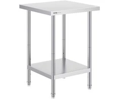 Nerūdijančio plieno darbo stalas maisto ruošimui 610x610x864 mm, komercinis, virtuvės, metalinis, gamybos