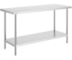 Nerūdijančio plieno darbo stalas maisto ruošimui 610x1524x864 mm, komercinis virtuvės stalas, gamybinis stalas, nerūdijančio plieno stalviršis