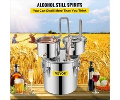 Nerūdijančio plieno distiliavimo aparatas su siurbliu ir termometru, 11.4L rinkinys viskiui, vynui ir spiritui gaminti, DIY naminis bravoras