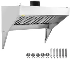 Nerūdijančio plieno gartraukis 2400mm, profesionalus ištraukėjas, virtuvės gaubtas, baro gartraukis