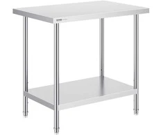 Nerūdijančio plieno maisto gamybos stalas 610x914x864 mm, komercinis, metalinis, virtuvės, restorano