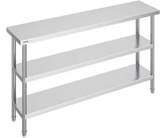 Nerūdijančio plieno maisto ruošimo stalas 356x1524x864mm, komercinis, virtuvės, metalinis, 14x60 colių, darbastalis, gamybos stalas