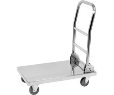 Nerūdijančio plieno platforminis vežimėlis, sulankstomas, 150 kg talpos
