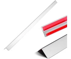 Nerūdijančio plieno sienos kampų apsauga, 90 laipsnių metalinė kampų apsauga, atsparus smūgiams kraštų apdaila, sienų apsauga namams ir biurui, 38mm x 38mm x 1217mm