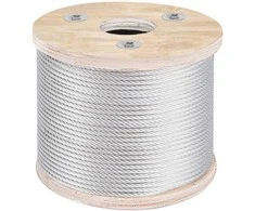Nerūdijančio plieno trosas turėklams 4.8 mm, 7x19, 76 m, deniui, balkonui, laiptams
