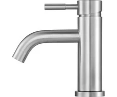 Nerūdijančio plieno vonios maišytuvas, vienos svirties, inox spalvos, 17.5 cm aukščio, vonios praustuvei