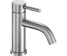 Nerūdijančio plieno vonios maišytuvas, vienos svirties, inox spalvos, 17.5 cm aukščio, vonios praustuvei