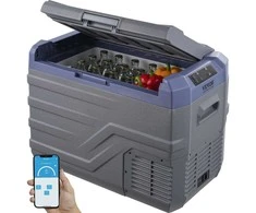 Nešiojamas automobilinis šaldytuvas-šaldiklis, kompresorinis, 37 l, vienos zonos, namams, kelionėms, 12/24V, autošaldytuvas, kemperiui