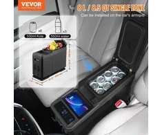 Nešiojamas automobilinis šaldytuvas-šaldiklis, 8L kompresorinis aušintuvas, vienos zonos kelionėms, stovyklavimui ir naudojimui namuose, 12/24V DC, AC 100-240V