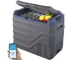 Nešiojamas Automobilio Šaldytuvas-Šaldiklis 45 L, Kompresorinis, 12/24V-220V, Kelionėms, Namams, Kempingui