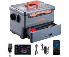 Nešiojamas dyzelinis šildytuvas, 8kW, 12V/24V, su Bluetooth, kemperiui, sunkvežimiui, nameliui ant ratų, garažui, greitas šildymas, efektyvus kuro suvartojimas