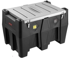 Nešiojamas dyzelino bakas, 484.5L talpa, 12V kuro siurblys, sunkiasvoris dyzelino bakas kuro saugojimui, dyzelino bakas su žarna, juodas polietileno bakas