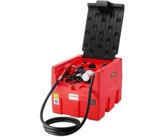 Nešiojamas dyzelino ir benzino bakas, 181.7L kuro perdavimo bakas su 12V pompa, dvigubas kuro bakas sunkvežimiams, traktoriams, RV, ūkio technikai