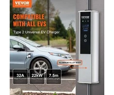 Nešiojamas EV įkroviklis Type 2, 32A, 22kW įkrovimo laidas, elektromobilio įkroviklis, nešiojamas EV įkroviklis